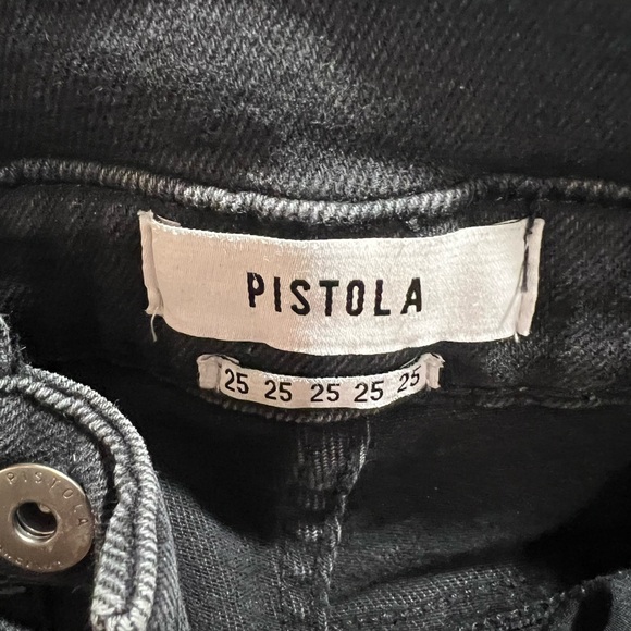 Pistola High Rise Black Skinny Jeans Women’s Size 25 Button Fly Distressed - Picture 3 of 3
